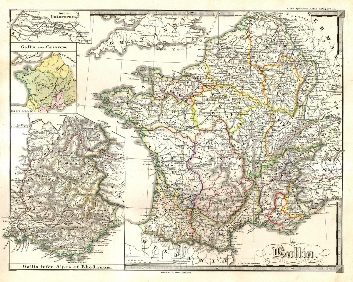 Историческая карта Франции