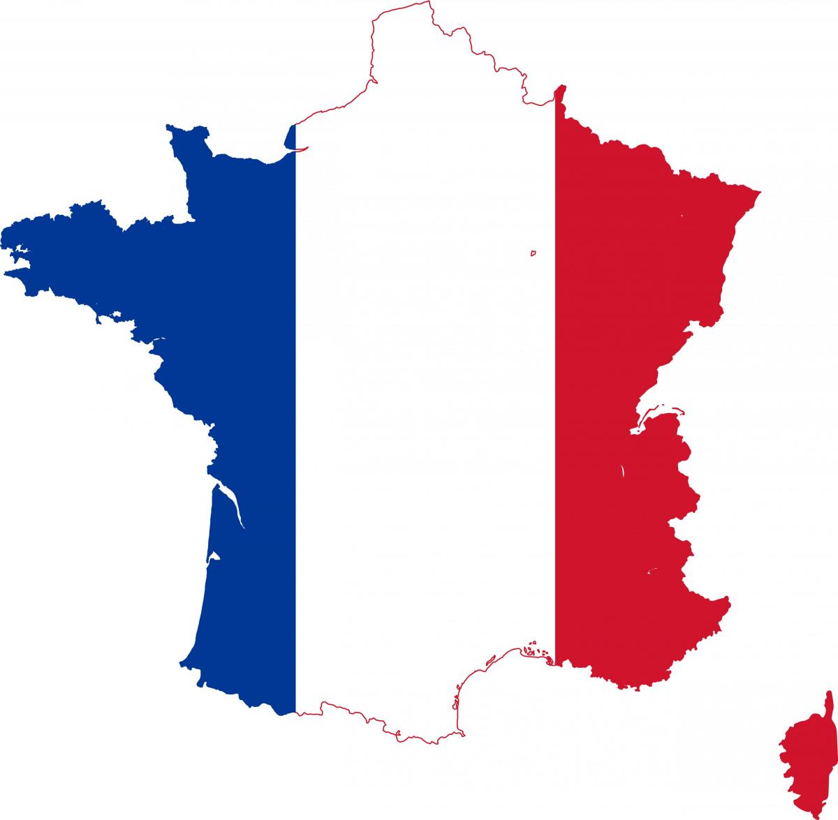Карта флага Франции