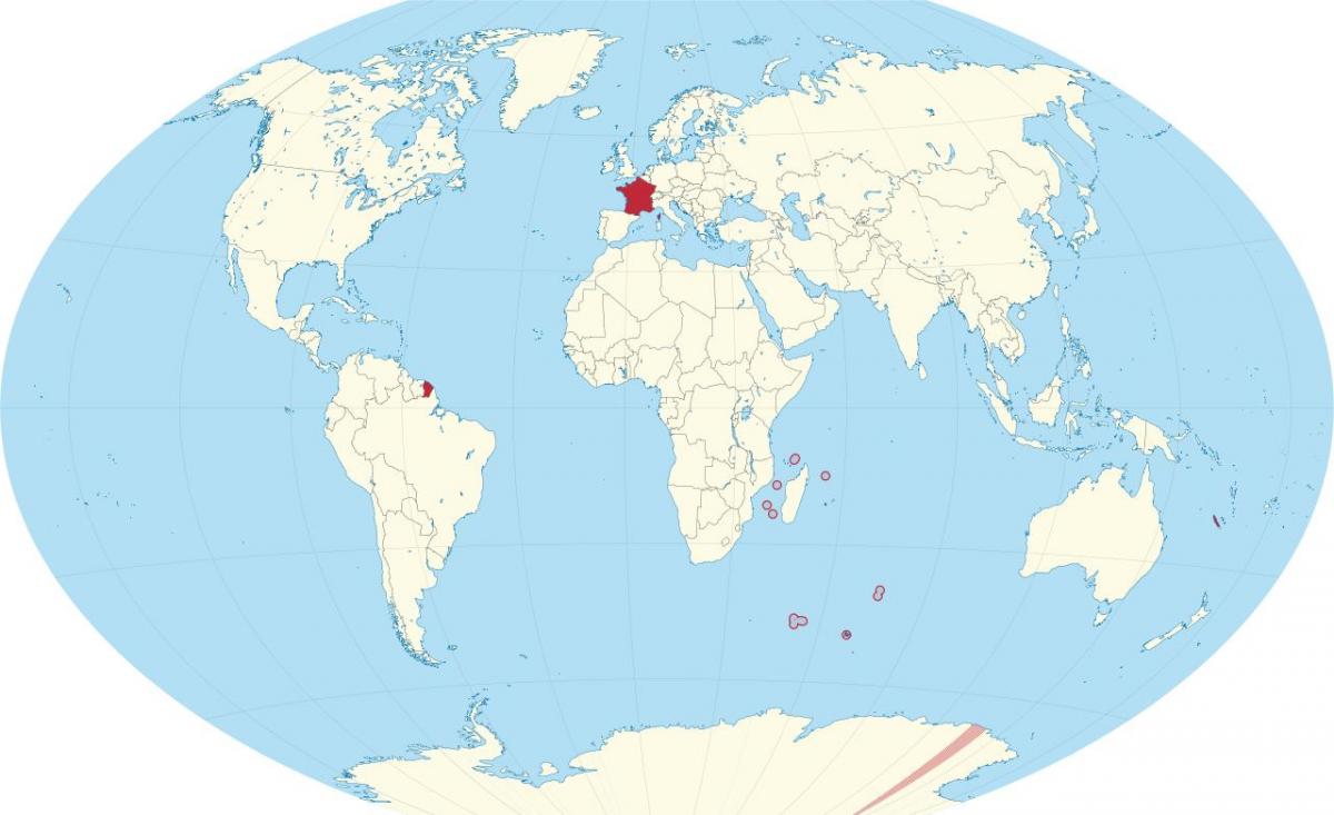 местоположение Франции на карте мира