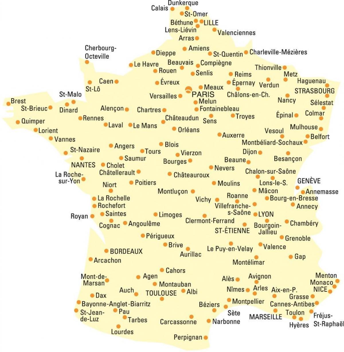 карта города Франция